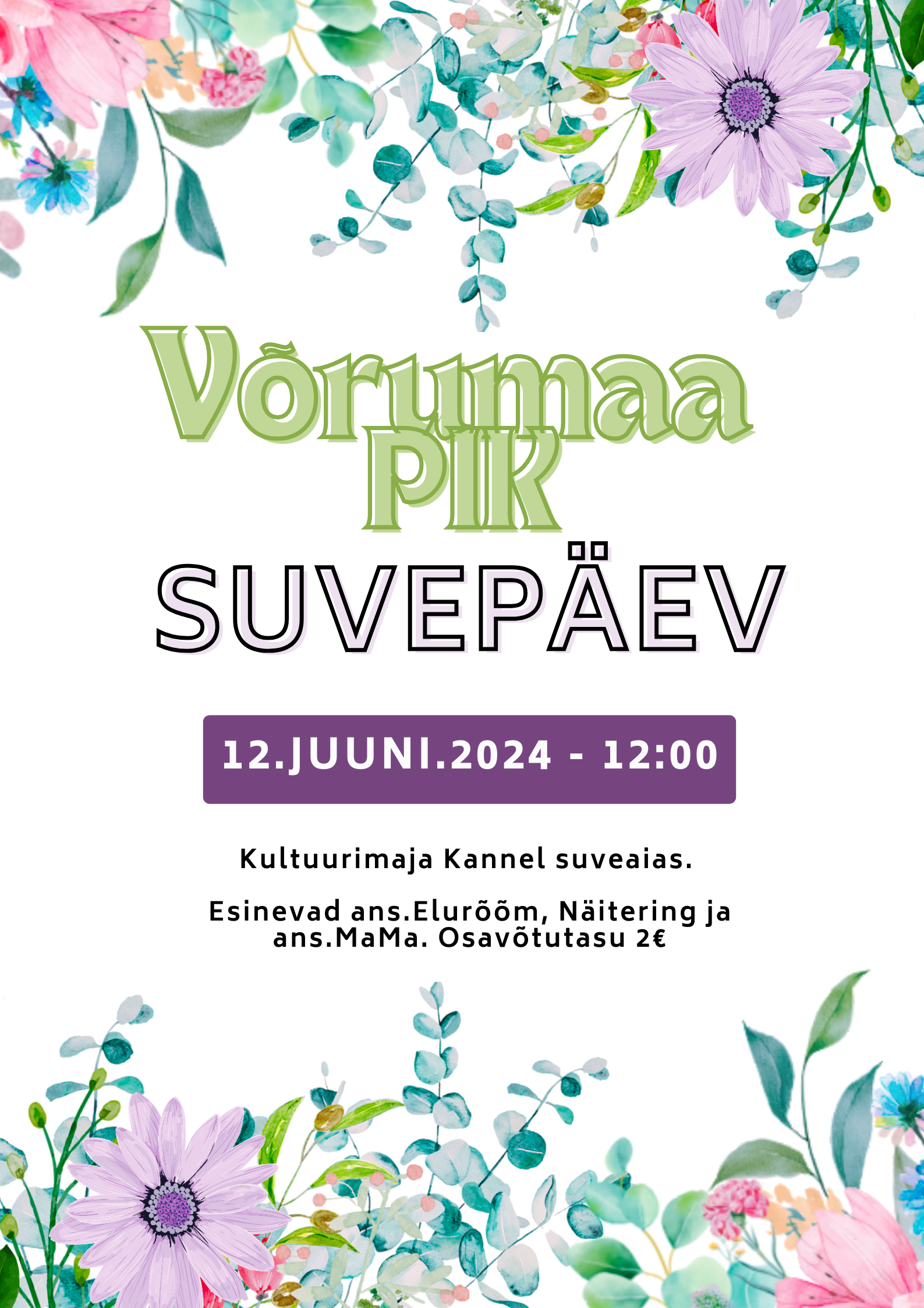 K 12.06.2024 – 12:00 Koja suvepäevad Kandle aias. Lisainfo hiljem. Views: 0
The post K 12.06.2024 – 12:00 Koja suvepäevad Kandle aias. appeared first on Võrumaa